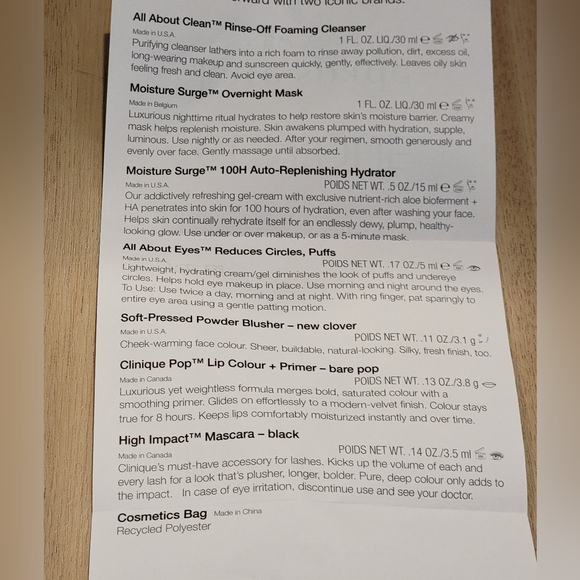 CLINIQUE Kate Spade Makeup Bag and travel size skin and color items - Picture 2 of 2